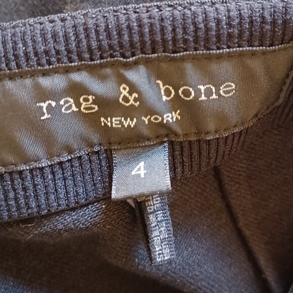 EUC Rag & Bone "Simone" Black Leopard Print Zip Pocket High Rise Pants Size 4 - Picture 5 of 6